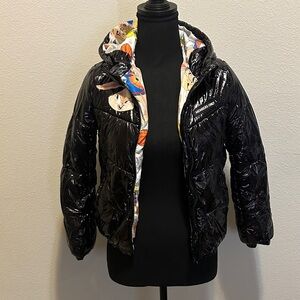 Members Only Shiny Black Kids Puffer Jacket